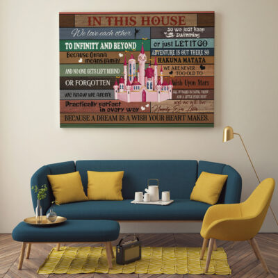 Alternative view of In This House We Love Each Other To Infinity And Beyond Wrapped Framed Canvas Prints - Unframed Poster