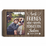 Custom Photo Pet Memorial Framed Canvas - Best Friends Are Never Forgotten Unframed Poster, White, 0.75'' Framed Canvas
