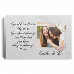 Personalized Photo Good Friends Are Like Stars You Don't Always See Them Framed Canvas - Unframed Poster, White, 0.75'' Framed Canvas