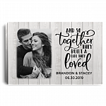 Personalized Photo And So Together They Built A Life They Loved Framed Canvas - Unframed Poster, White, 0.75'' Framed Canvas