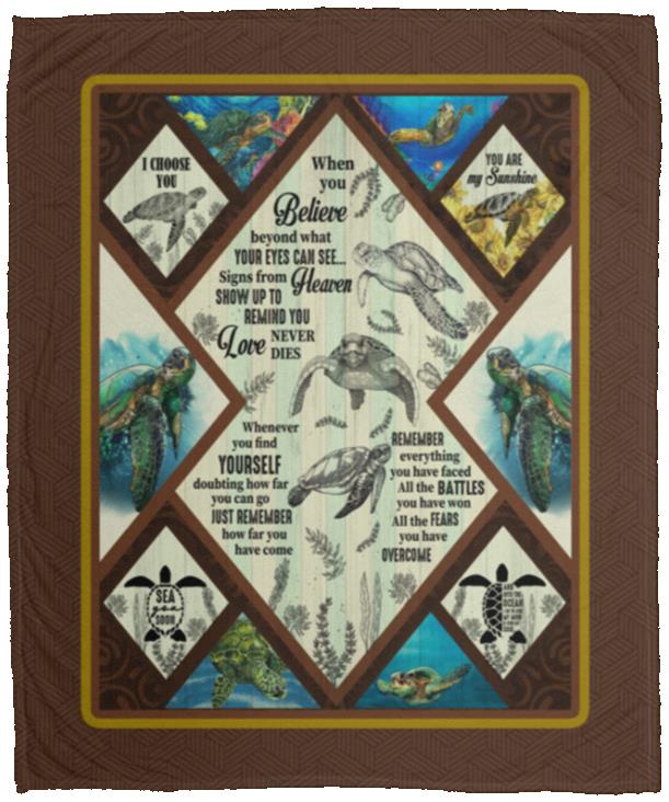 When You Believe Beyond What Your Eyes Can, White, Cozy Plush Fleece Blanket - 50x60