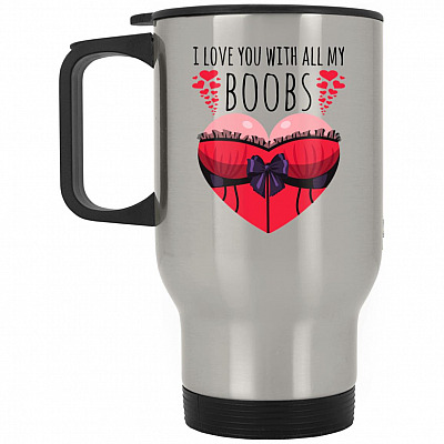 14 oz. Silver Travel Mug