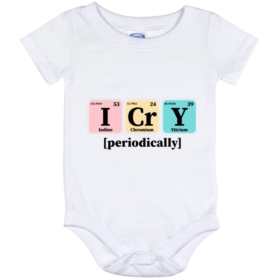 I Cry Periodically Chemistry, White, Baby Onesie - 12 Month