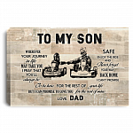 Kart Racing To My Son Wherever Your Journey In Life May Take You I Pray You'll Be Safe Framed Canvas - Unframed Poster, White, 0.75'' Framed Canvas
