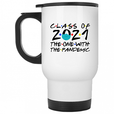 14 oz. White Travel Mug