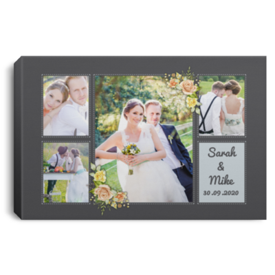 Personalized Photo Wedding Anniversary Gift for Him Framed Canvas Prints - Unframed Poster, White, 0.75'' Framed Canvas