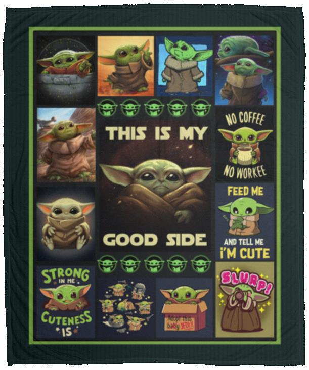 This Is My Good Side Fleece, White, Cozy Plush Fleece Blanket - 50x60