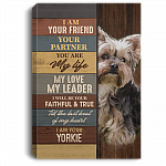 Personalized Custom Photo Text Dog I Am Your Friend Your Partner You Are My Life My Love Framed Canvas - Unframed Poster, White, 0.75'' Framed Canvas