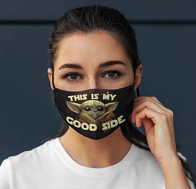 Alternative view of This Is My Good Side Washable Reusable Custom Printed Cloth Face Mask Cover