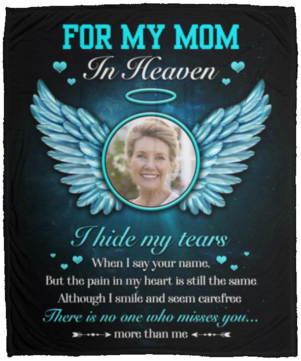 Personalized Photo I Hide My Tears Blanket, White, Cozy Plush Fleece Blanket - 50x60