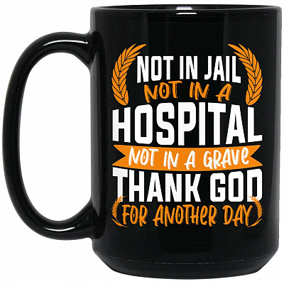 15 oz. Black Mug