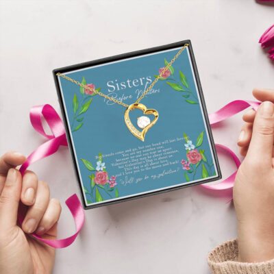 Sisters Before Misters Will You Be My Galentine Happy Galentine's Day Forever Love Pendant Necklace