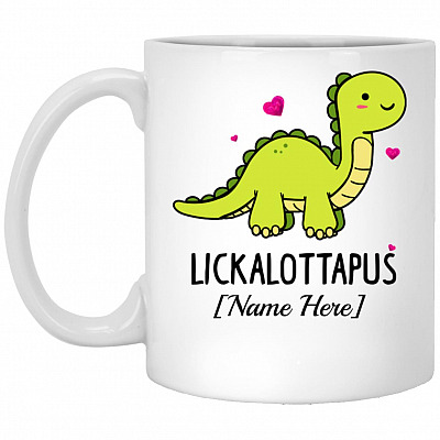 Personalized Lickalottapus Lesbian Mug, White, xp8434-11-oz-white-mug-11-oz-white-mug