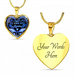 Dragonfly I Will Carry You With Me Til' I See You Again Memorial Loss Of Loved One Heart Pendant Necklace - Heart Luxury Necklace (Gold Plated)