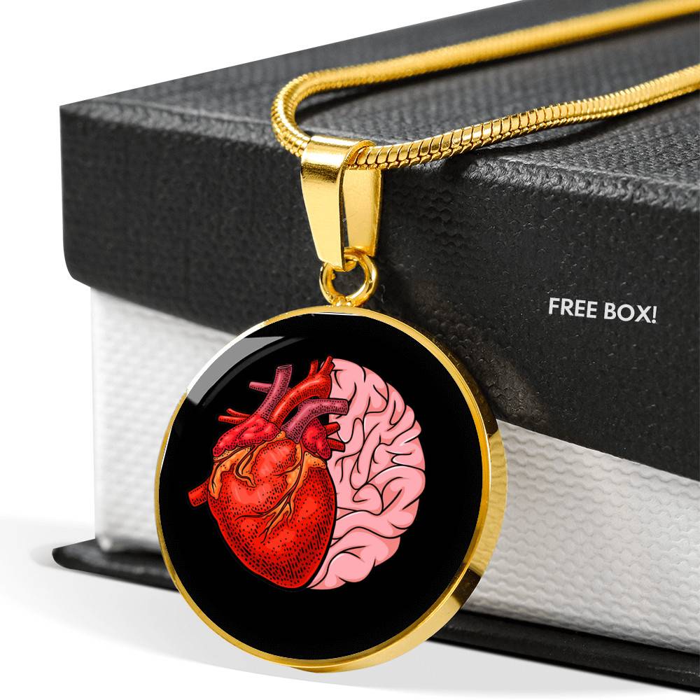 Love Thought Circle Pendant Necklace - Circle Luxury Necklace (Gold Plated)