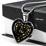 Daddy's Girl I Used To Be His Angel Now He Is Mine Heart Pendant Necklace - Loss of Dad Necklace - Heart Luxury Necklace (Silver)
