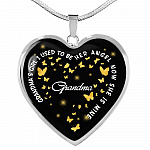 Grandma's Girl I Used To Be Her Angel Now She Is Mine Heart Pendant Necklace - Loss of Grandmother Necklace - Heart Luxury Necklace (Silver) Grandma's Girl I Used To Be Her Angel Now She Is Mine Heart Pendant Necklace - Loss of Grandmother Necklace - Heart Luxury Necklace (Silver)