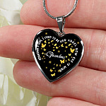 Grandma's Girl I Used To Be Her Angel Now She Is Mine Heart Pendant Necklace - Loss of Grandmother Necklace - Heart Luxury Necklace (Silver) Grandma's Girl I Used To Be Her Angel Now She Is Mine Heart Pendant Necklace - Loss of Grandmother Necklace - Heart Luxury Necklace (Silver)