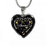 Grandma's Girl I Used To Be Her Angel Now She Is Mine Heart Pendant Necklace - Loss of Grandmother Necklace - Heart Luxury Necklace (Silver) Grandma's Girl I Used To Be Her Angel Now She Is Mine Heart Pendant Necklace - Loss of Grandmother Necklace - Heart Luxury Necklace (Silver)