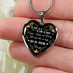 So Rare Is It To Find So Much Kindness Wisdom and Beauty Heart Pendant Necklace - Heart Luxury Necklace (Silver)