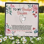 4VT. To My Beautiful Daughter If I Could Forever Love Necklace (Silver) 7