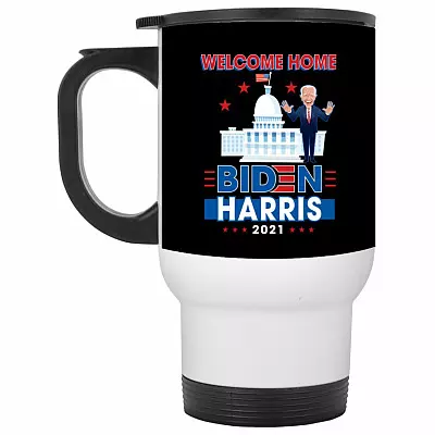 14 oz. White Travel Mug