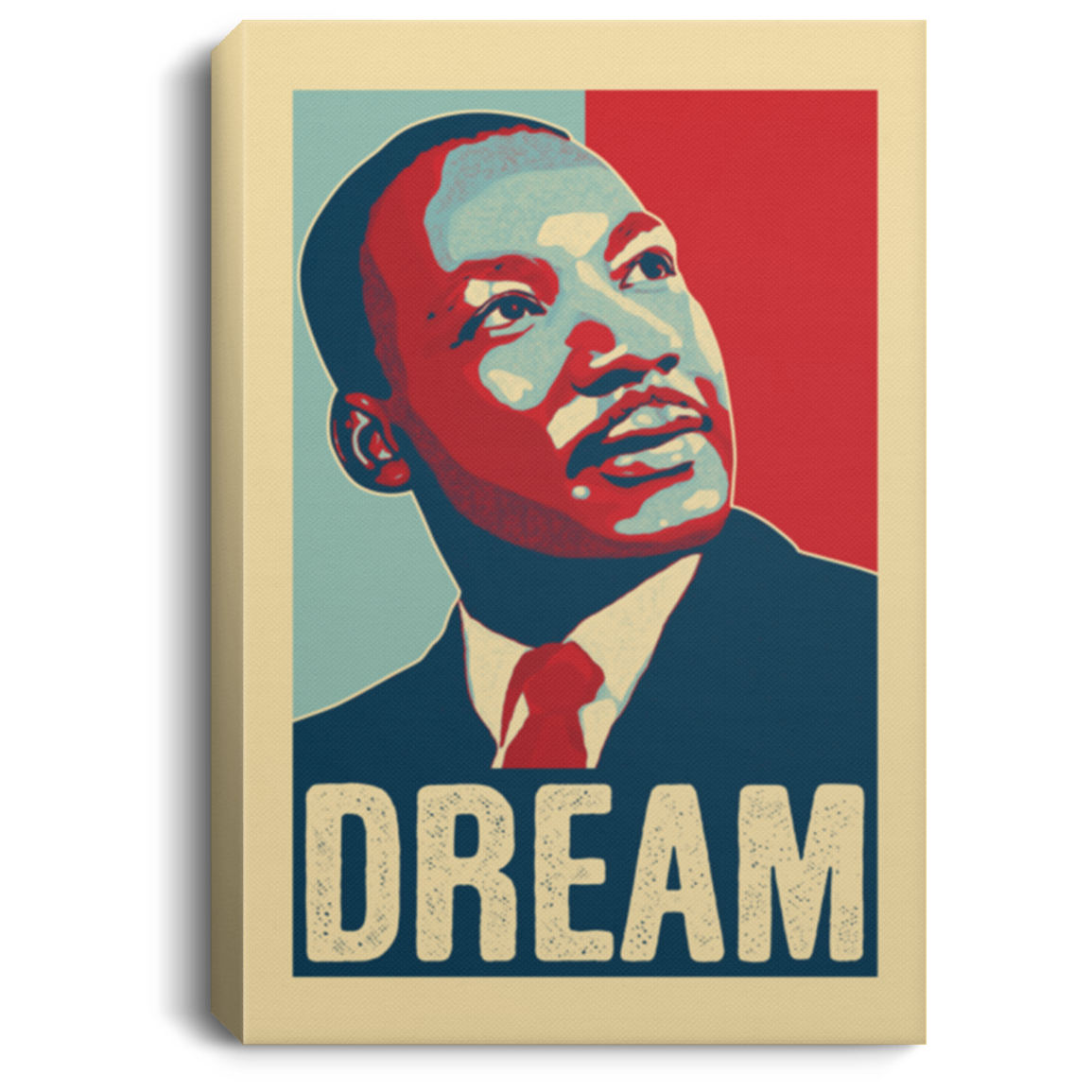 Martin Luther King Jr I Have A Dream Hope Style Portrait Framed Canvas Prints - Inspirational Quotes Unframed Poster, White, 0.75'' Framed Canvas