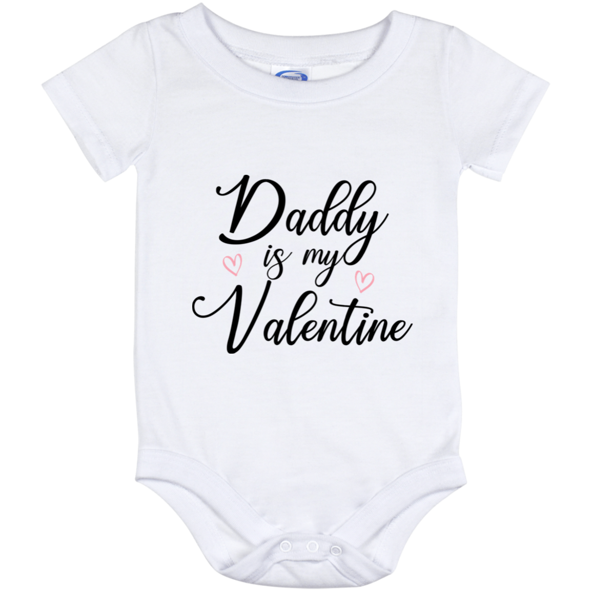 Daddy Is My Valentine Baby Onesie - Baby Valentine's Day Onesie - Baby 1st Valentine Infant Bodysuit, White, Baby Onesie - 12 Month