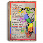 Personalized I Choose You to Do Life with LGBT Wrapped Framed Canvas Prints - Unframed Poster - Home Decor Wall Art, White, 0.75'' Framed Canvas Personalized I Choose You to Do Life with LGBT Wrapped Framed Canvas Prints - Unframed Poster - Home Decor Wall Art, White, 0.75'' Framed Canvas