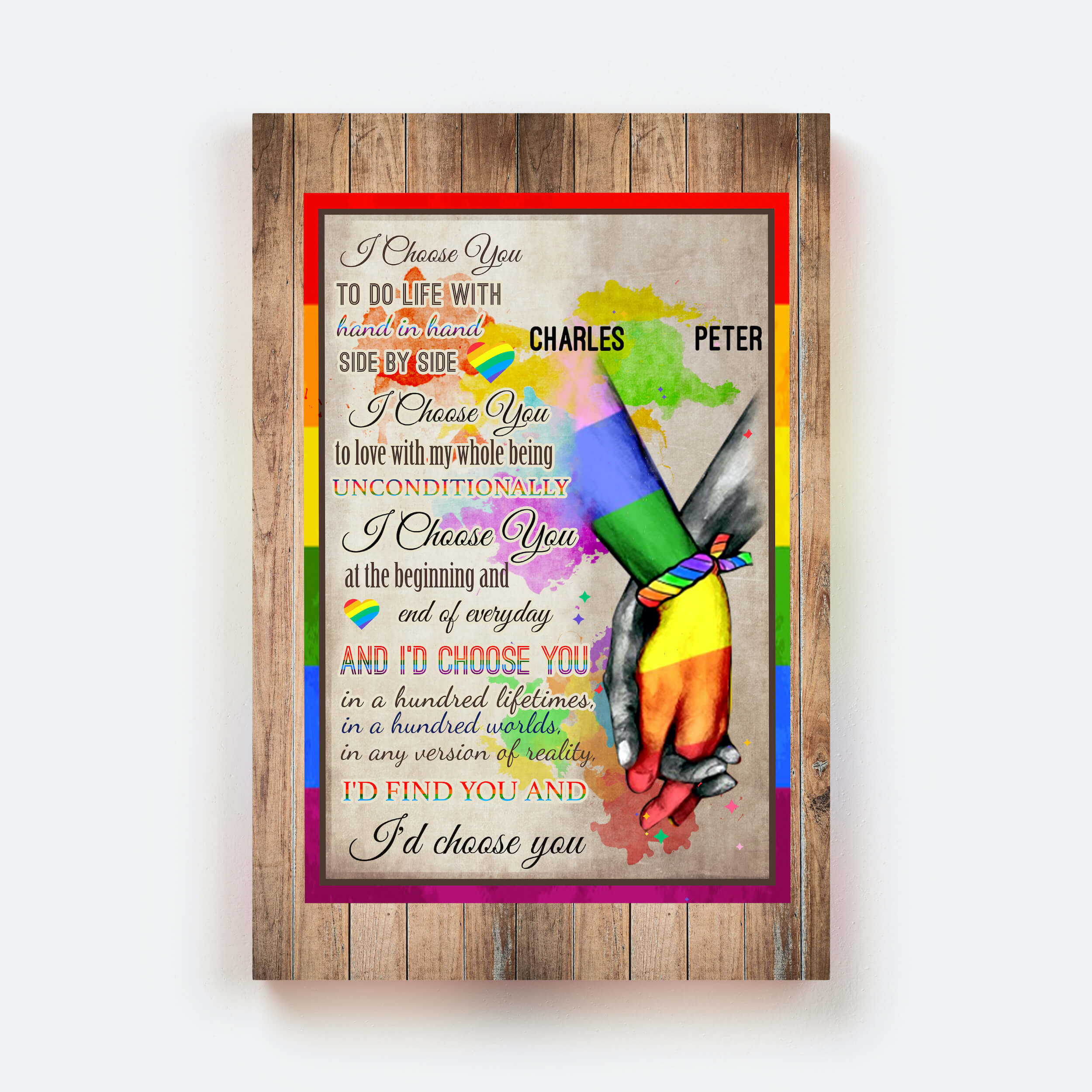 1LV. I Choose You LGBT (Canvas-hand)-mk1