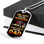 Some People Call Me Trucker The Most Important Call Me Dad Dog Tag Pendant Necklace - Dog Tag (Silver)