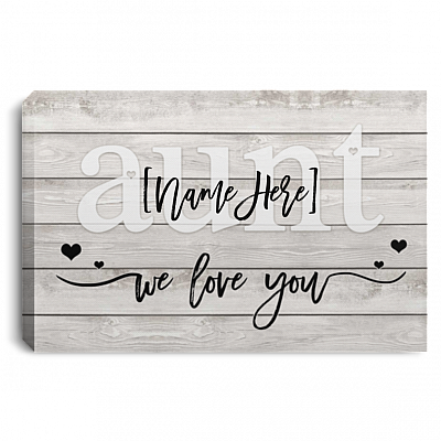 Personalized To My Aunt Gallery Wrapped Framed Canvas Prints - Unframed Poster - Home Decor Wall Art, White, 0.75'' Framed Canvas
