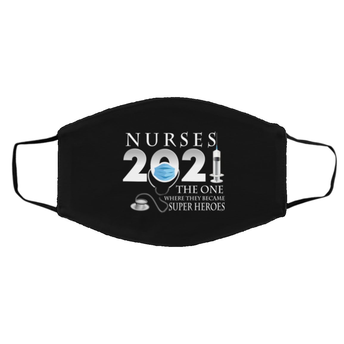 Nurses 2021 The One Where They Became Washable Reusable Custom – Printed Cloth Face Mask Cover, Black, Cloth Face Cover – Medium/Large