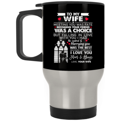 14 oz. Silver Travel Mug