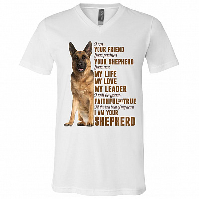 I Am Your Friend Your Partner, White, V-Neck T-Shirt
