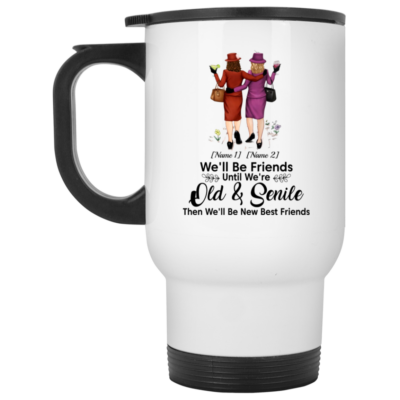 14 oz. White Travel Mug