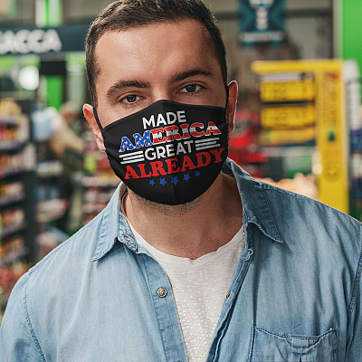 Alternative view of Make America Great Already Washable Reusable Custom Printed Cloth Face Mask Cover - Anti Trump Face Mask