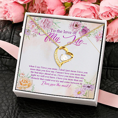 To the Love of My Life I Love You More Than Anything I Love You the Most Forever Love Pendant Necklace