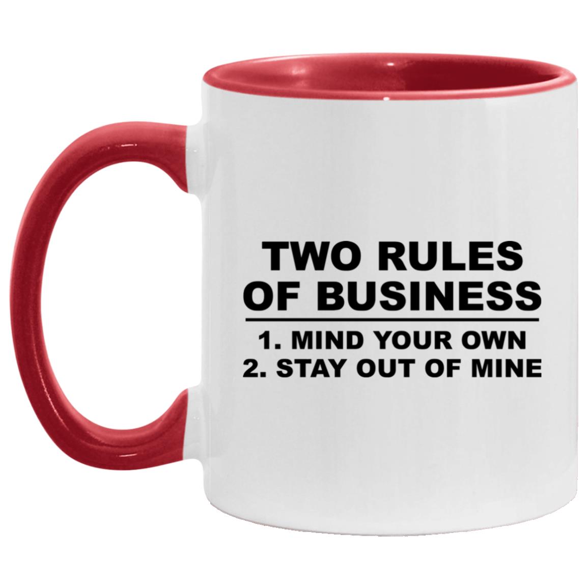 AM11OZ Accent Mug, White/Red, 11 oz. Accent Mug