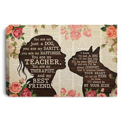 French Bulldog You Are Not Just A Dog You Are My Sanity Wrapped Framed Canvas Prints - Unframed Poster, White, 0.75'' Framed Canvas