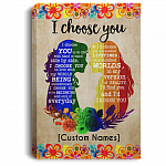 Personalized LGBT Lesbian Couple I Choose You To Do Life With Hand I Hand Side By Side Framed Canvas - Unframed Poster, White, 0.75'' Framed Canvas Personalized LGBT Lesbian Couple I Choose You To Do Life With Hand I Hand Side By Side Framed Canvas - Unframed Poster, White, 0.75'' Framed Canvas