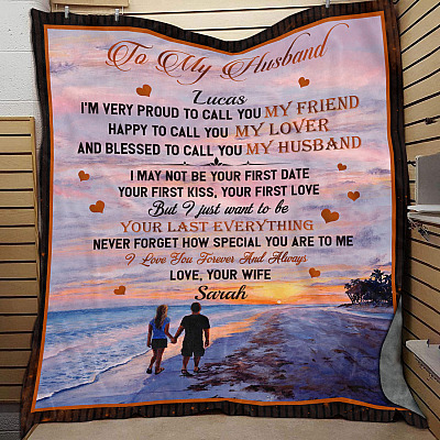 Personalized To My Husband I'm Very Proud To Call You My Friend Fleece Blanket - Mink Sherpa Blanket