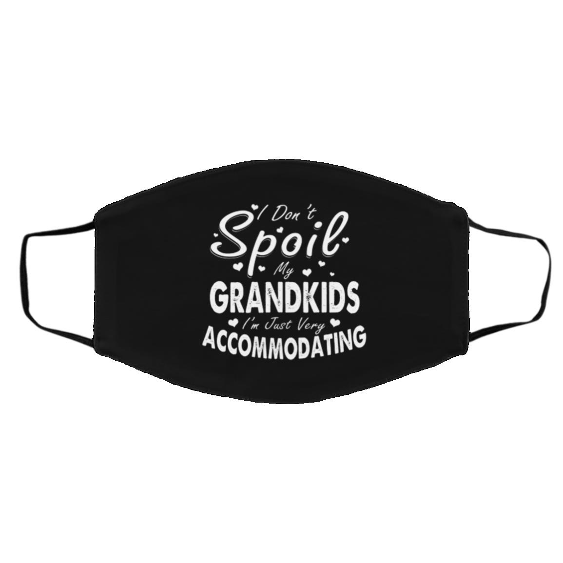 I Don't Spoil My Grandkids I'm Mask, Black, Cloth Face Cover – Medium/Large