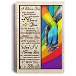 I Choose You to Do Life With Hand In Hand Side By Side LGBT Anniversary Gifts Framed Canvas - Unframed Poster, White, 0.75'' Framed Canvas