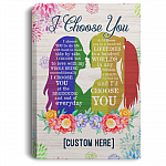 Personalized I Choose You To Do Life With Hand In Hand LGBT Lesbian Pride Framed Canvas Prints - Unframed Poster, White, 0.75'' Framed Canvas Personalized I Choose You To Do Life With Hand In Hand LGBT Lesbian Pride Framed Canvas Prints - Unframed Poster, White, 0.75'' Framed Canvas