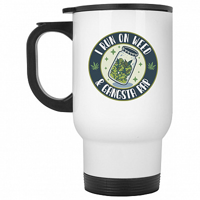 14 oz. White Travel Mug