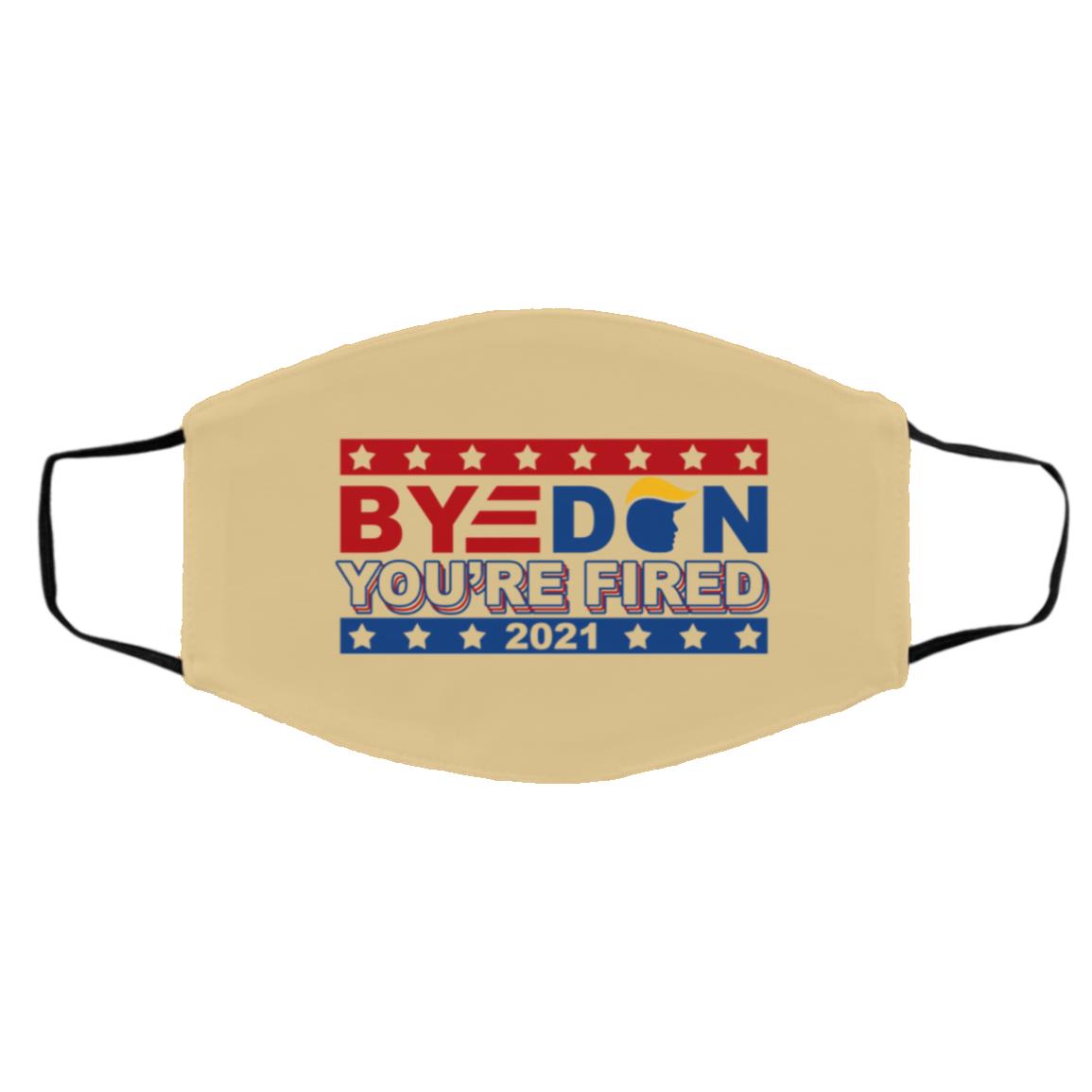 Byedon You're Fired, Tan, Cloth Face Cover – Medium/Large