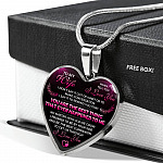 To My Wife I Love You You Are the Best Thing That Ever Happened to Me Heart Pendant Necklace - Heart Luxury Necklace (Silver)