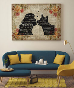 Alternative view of Cute German Shepherd Dog You Are Not Just A Dog You Are My Sanity Saying Framed Canvas Unframed Poster Decor