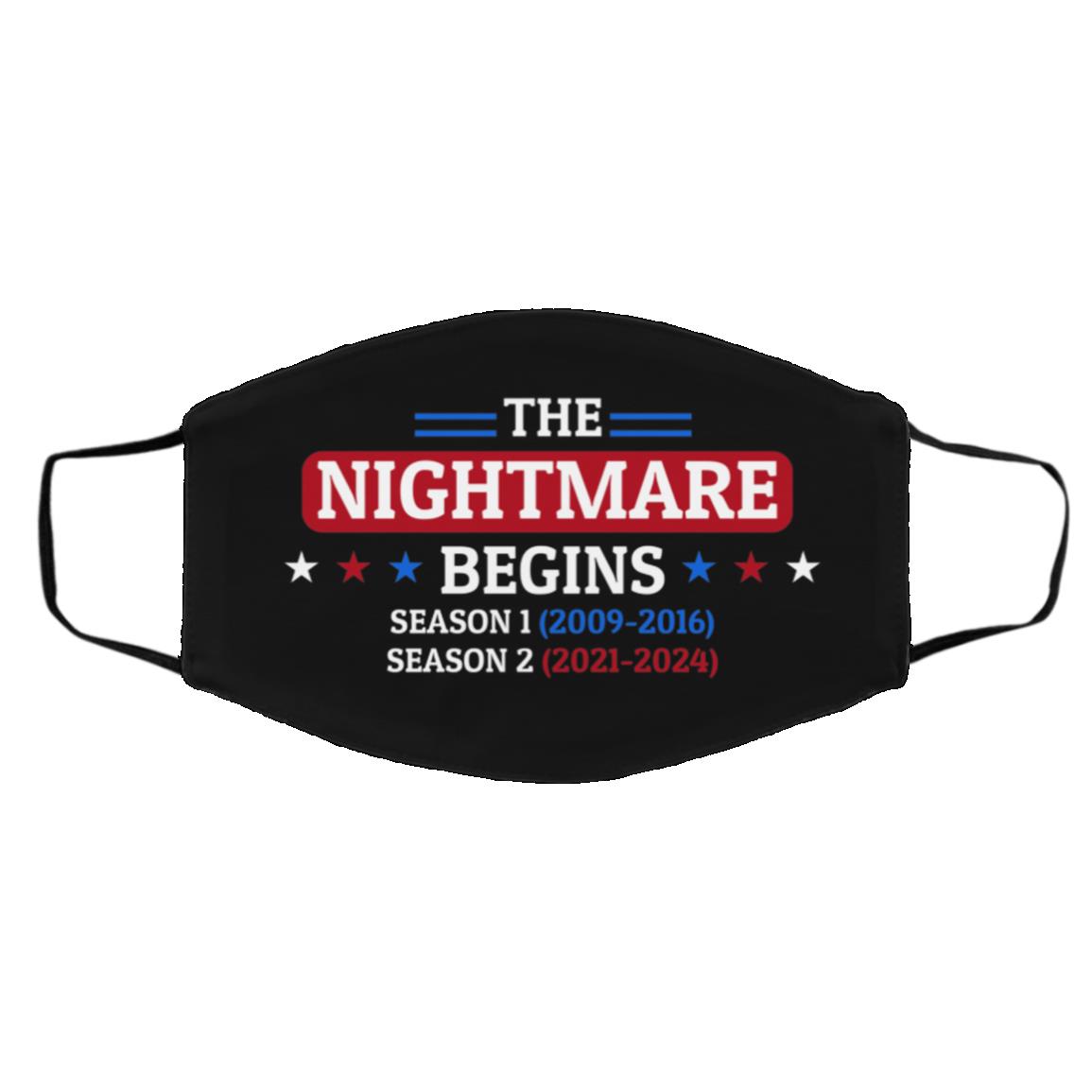 Nightmare Mask, Black, Cloth Face Cover – Medium/Large